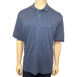 Chaps Mens XXL Blue Short Sleeve Pique Polo Shirt CM34PL914